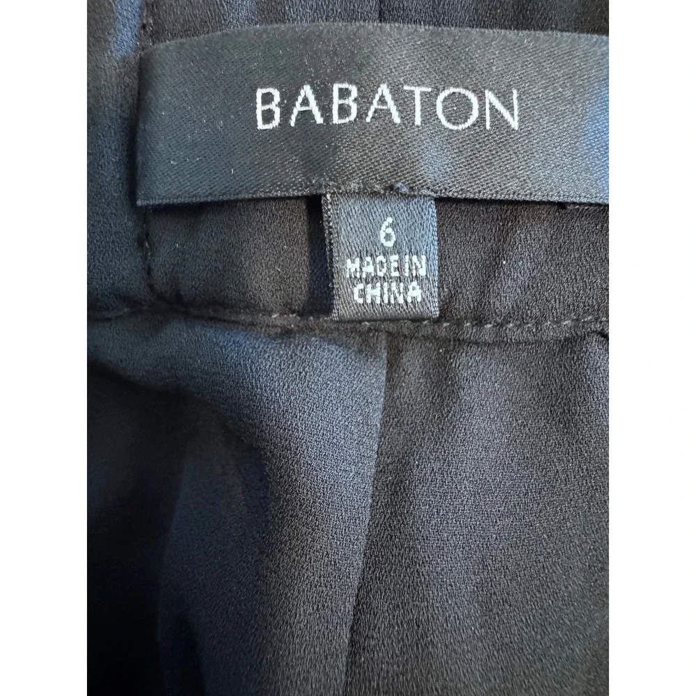 Babaton Black Wide Leg‎ High Waisted Trousers Dress Pants Style 59589 Size 6